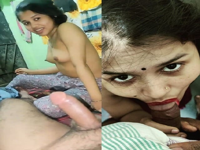 Sharp tits Bengali girl sucking 7-inch big dick