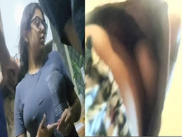 Sister with no bra shows big boobs with bro keeping camera