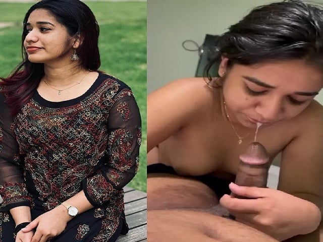 Cute mallu girlfriend blowjob to boyfriend with boobs show